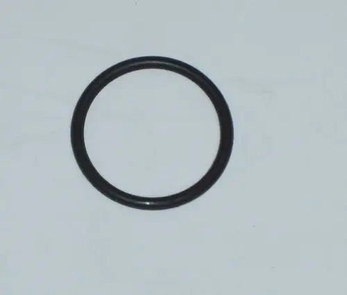 Schwarzer O-Ring auf hellem Hintergrund. Das Produkt könnte im Zusammenhang mit DAIKIN Ausstattungen verwendet werden.